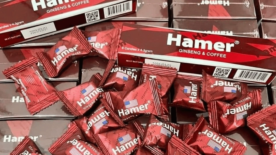 kẹo sâm hamer mỹ của khách hàng mua từ Hamer Saigon