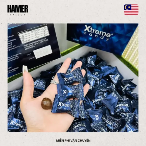 Nhận biết kẹo ngậm Xtreme Candy chính hãng thông qua vỏ và hình dạng viên kẹo