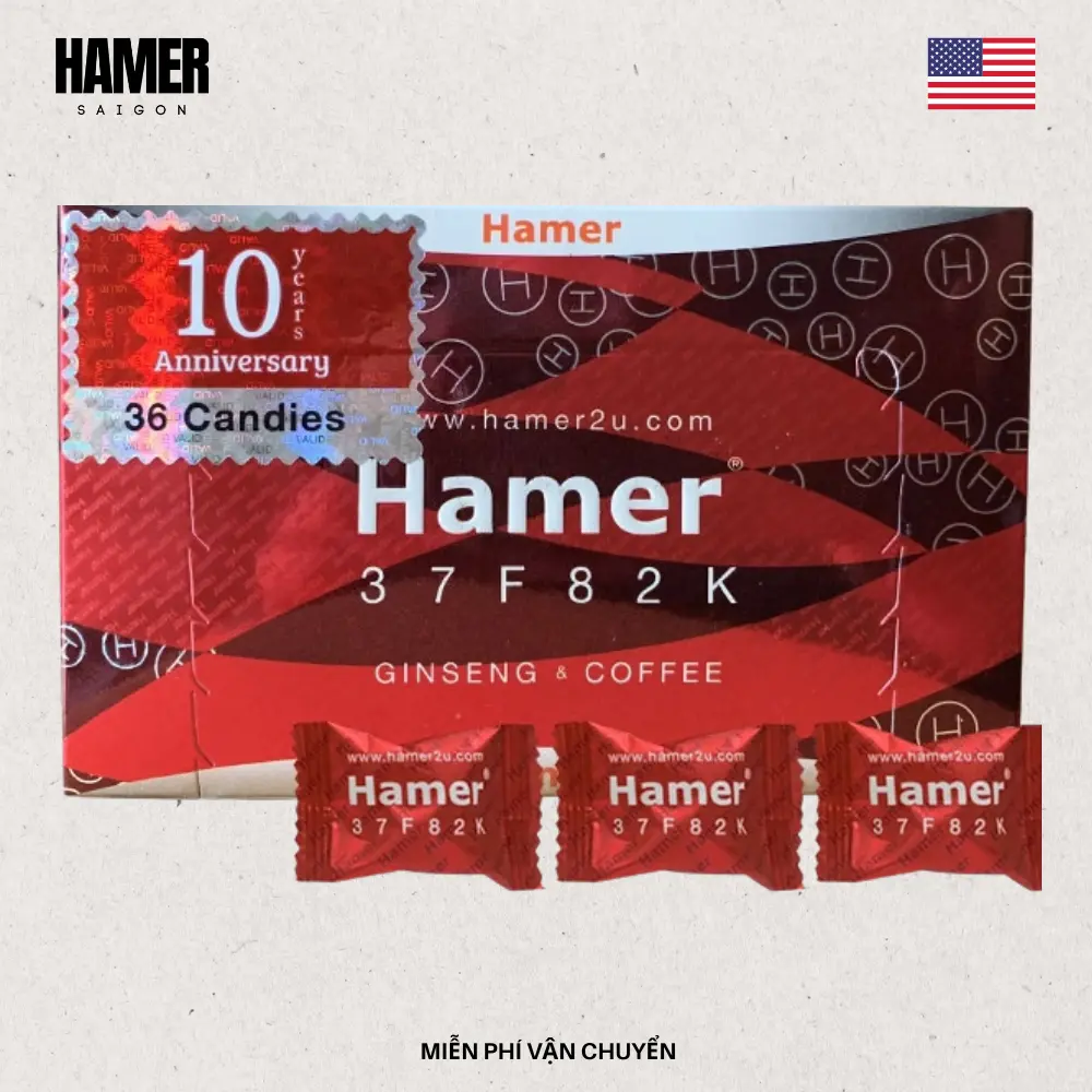 kẹo sâm Hamer Malaysia 37F82K chính hãng kẹo sâm Hamer Malaysia 37F82K chính hãng - quy chuẩn đóng hộp 36 viên