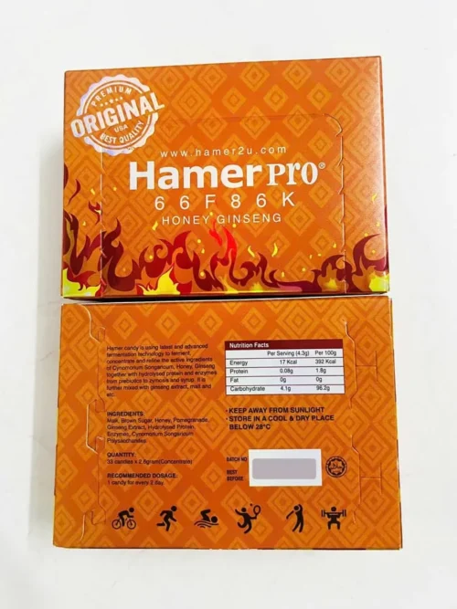 Kẹo Hamer Pro 66F86K Vị Mật Ong (Hộp 33 viên) - Chính Hãng
