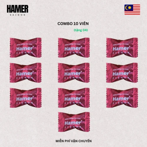 Kẹo Sâm Hamer 37F82K Chính Hãng – Combo 10 viên (Tặng 4)